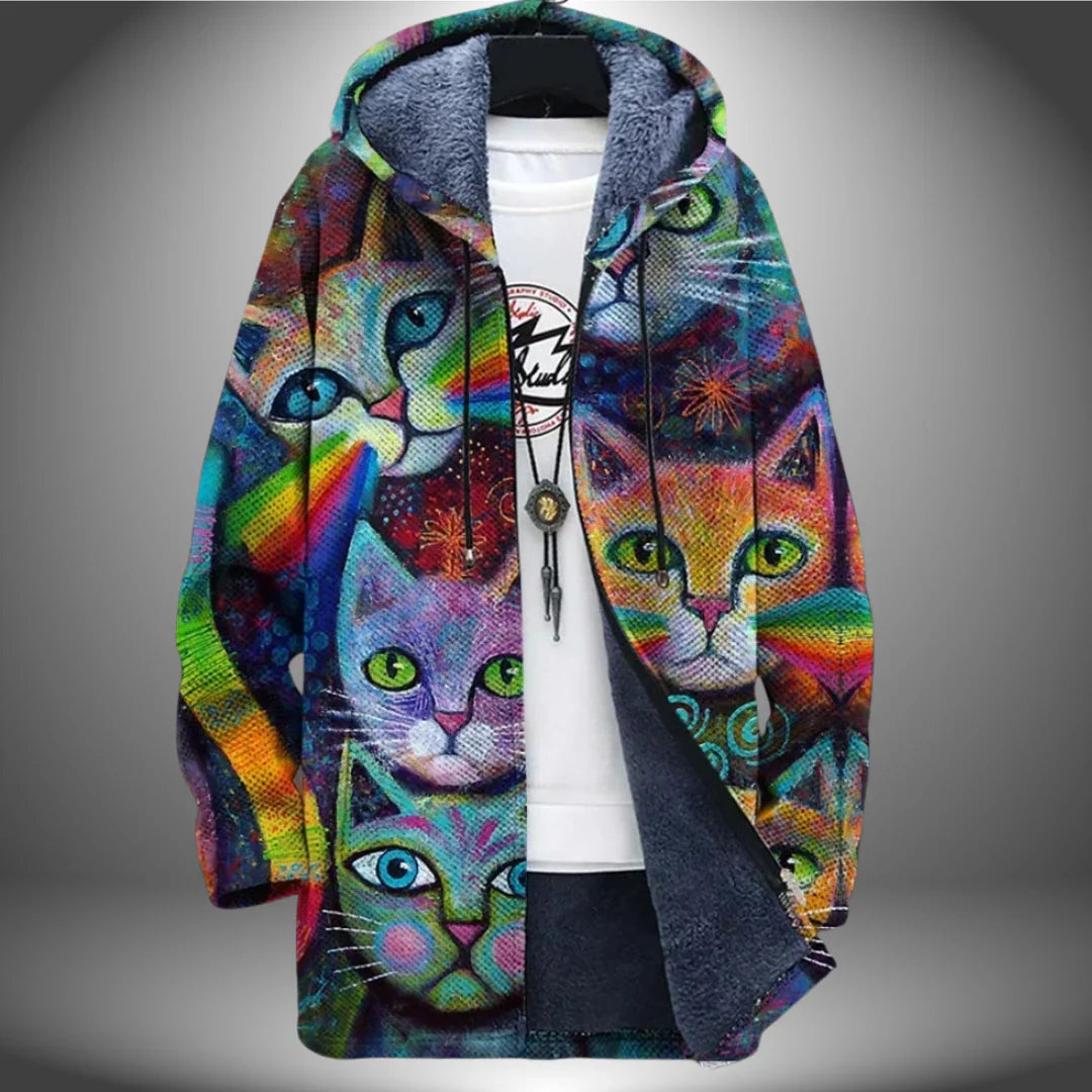 Robin™ | Veste Chaude Unisexe à Motif Chat