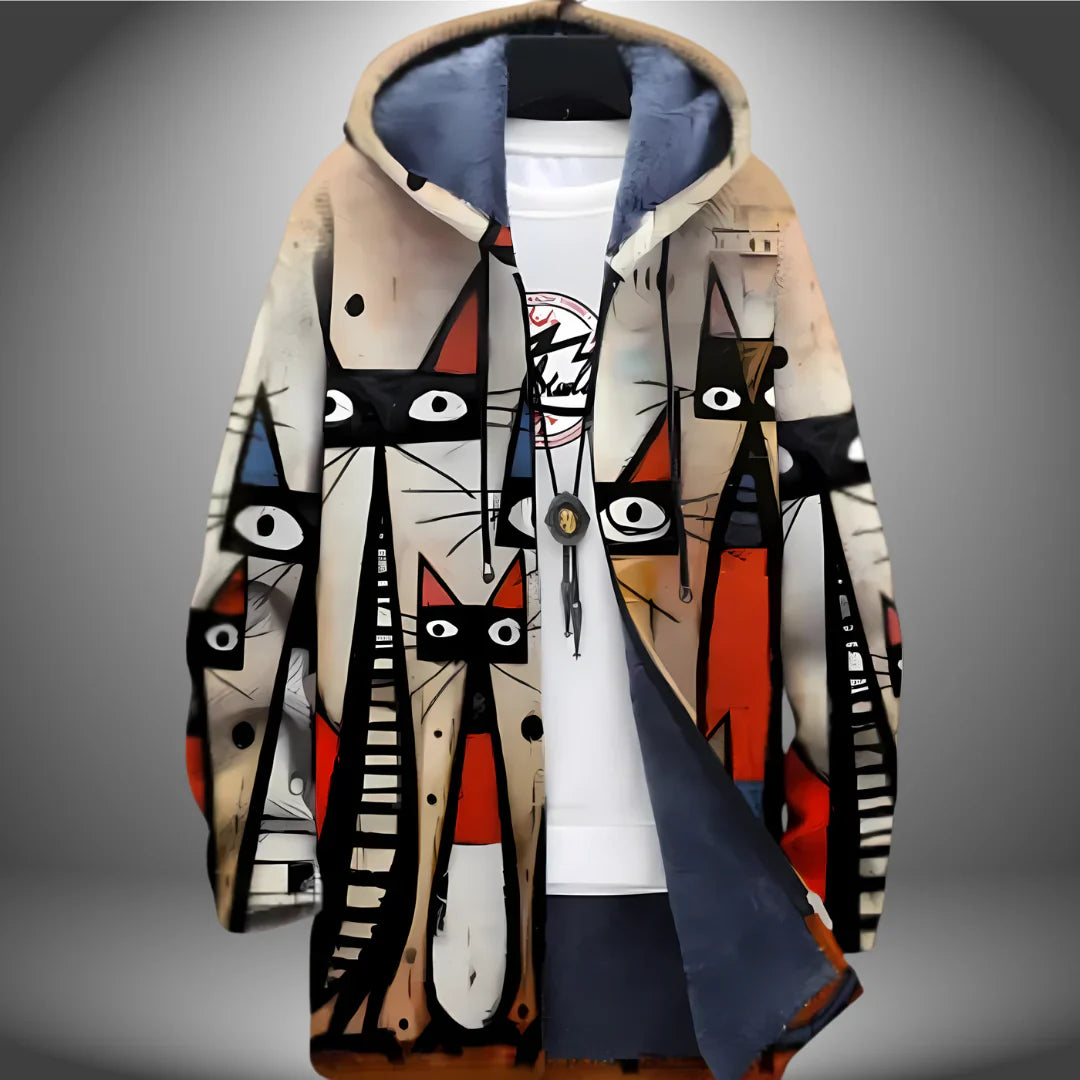 Robin™ | Veste Chaude Unisexe à Motif Chat