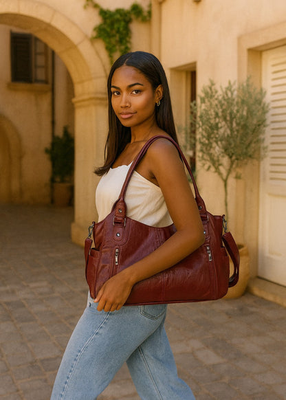 Sac à bandoulière en cuir minimaliste et élégant
