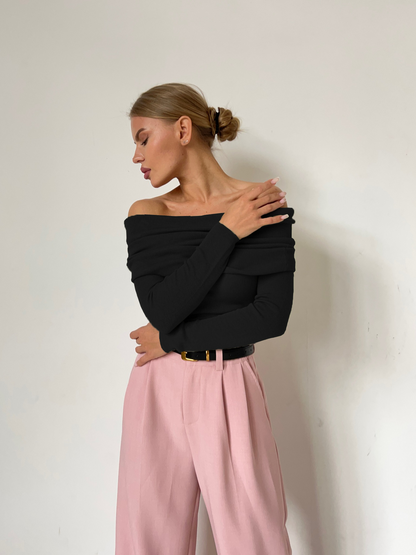 Océane Dubois® | Pull tricoté chic épaules dénudées pour tenue de soirée