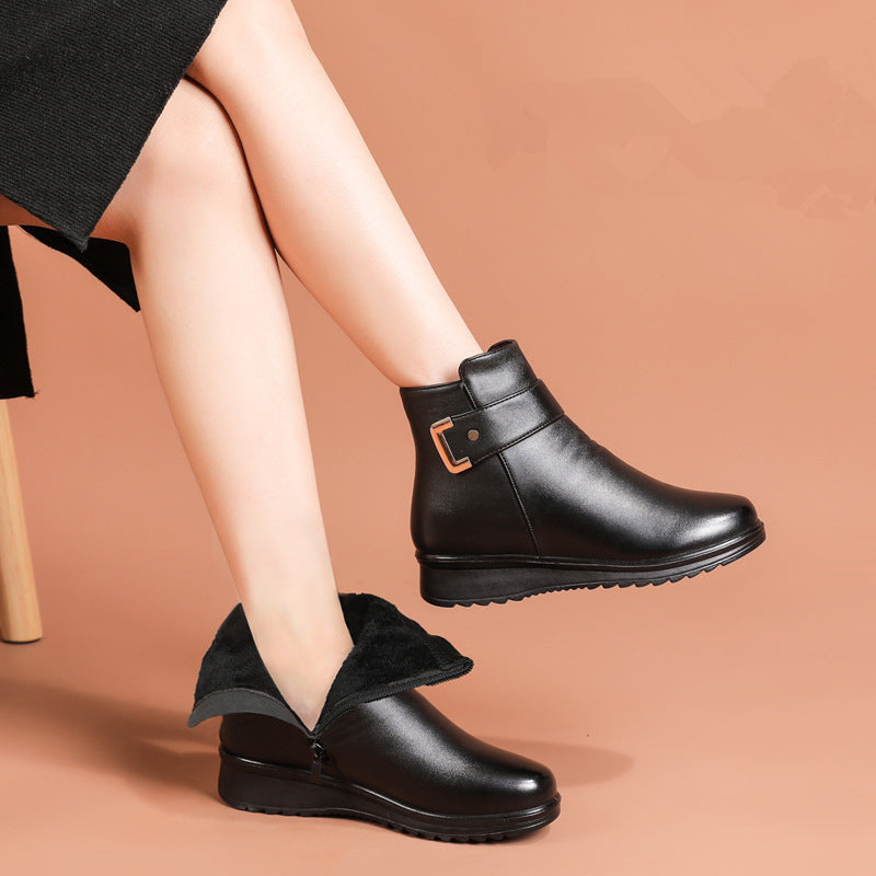 Bottes Orthopédiques en Cuir Véritable pour un Soutien Confortable