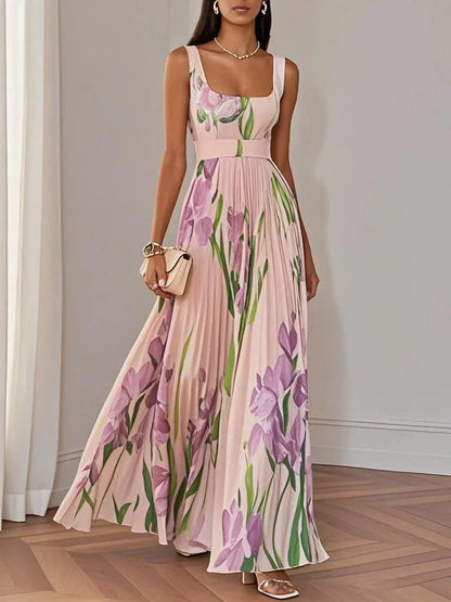 Roselitha™ - Robe Maxi Florale Élégante