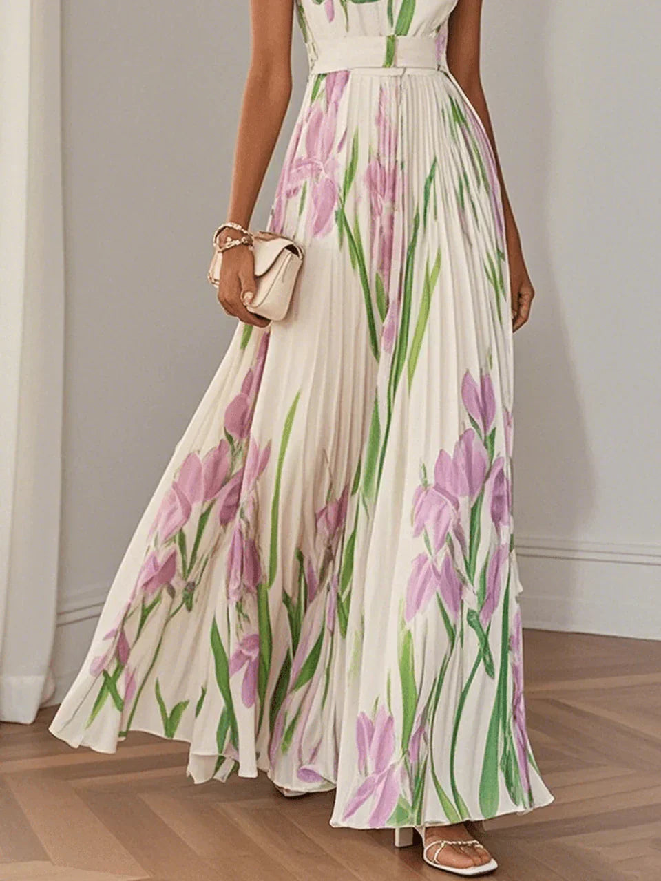 Roselitha™ - Robe Maxi Florale Élégante
