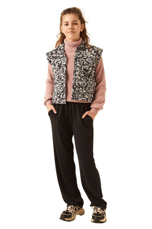Gilet sans Manche Alexine à Fleurs