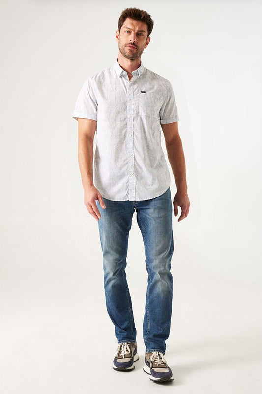 Chemise Dirk Blanche/Bleu Clair