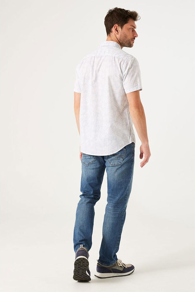 Chemise Dirk Blanche/Bleu Clair