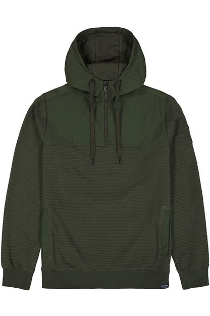 Sweat à Capuche Bi-matière Lorenzo Kaki