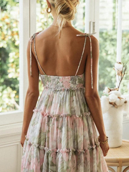 Pauline Laurent® | Mini-robe de poupée en mousseline de soie dégradée