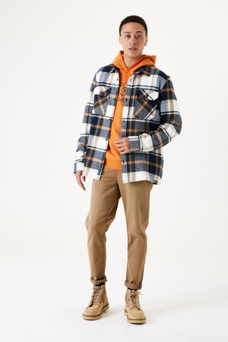 Chemise Ethan Bleu Marine/Camel