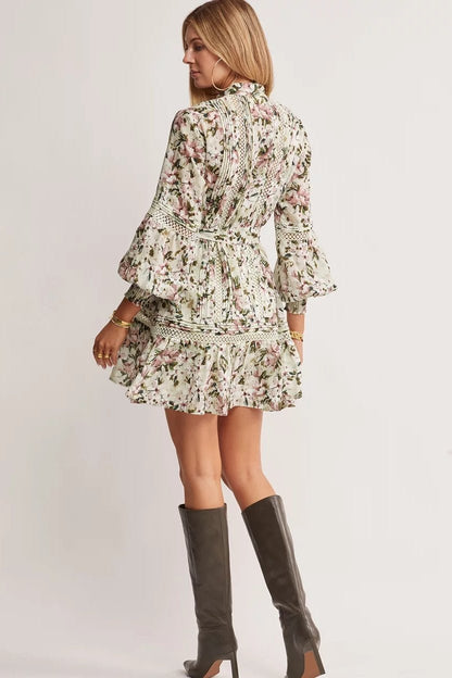 Pauline Laurent® | Mini-robe imprimée avec ceinture