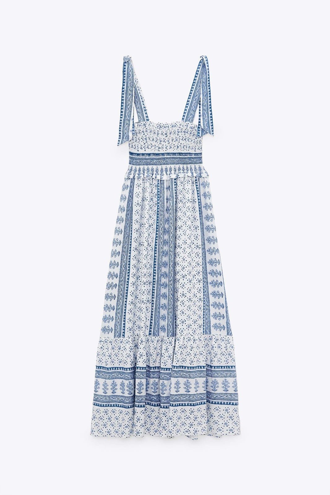 Pauline Laurent® | Robe midi à bretelles froncées