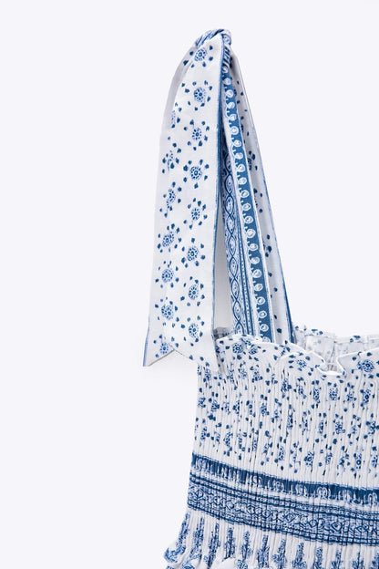 Pauline Laurent® | Robe midi à bretelles froncées