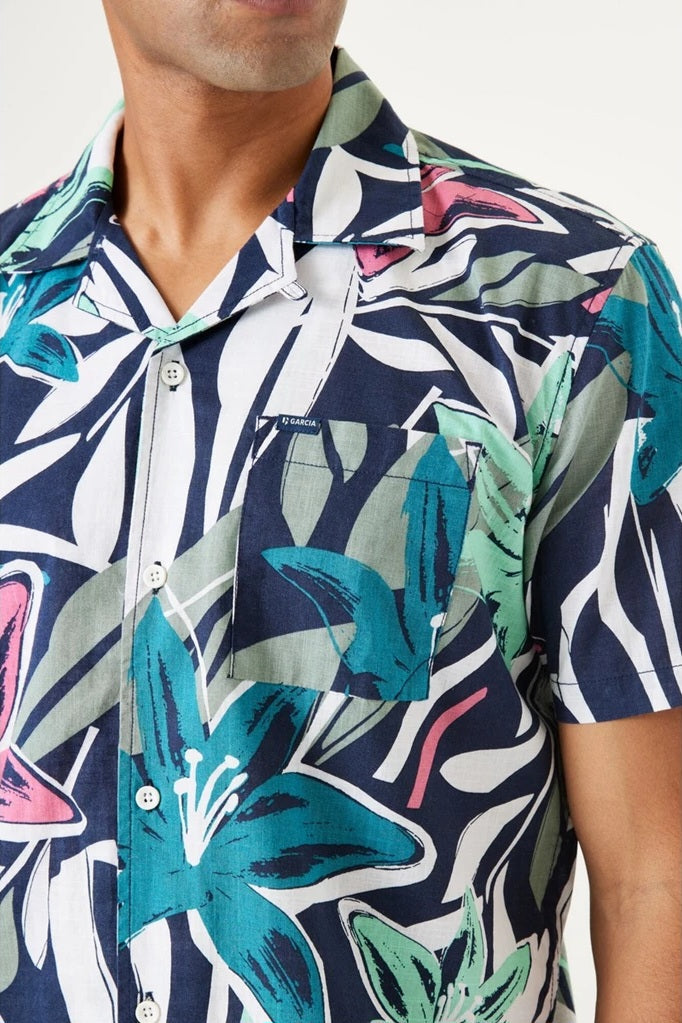 Chemise Paddington Bleu Marine Manches Courtes