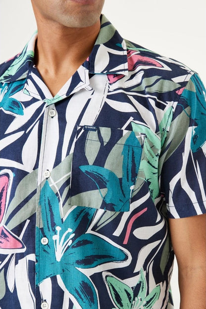 Chemise Paddington Bleu Marine Manches Courtes