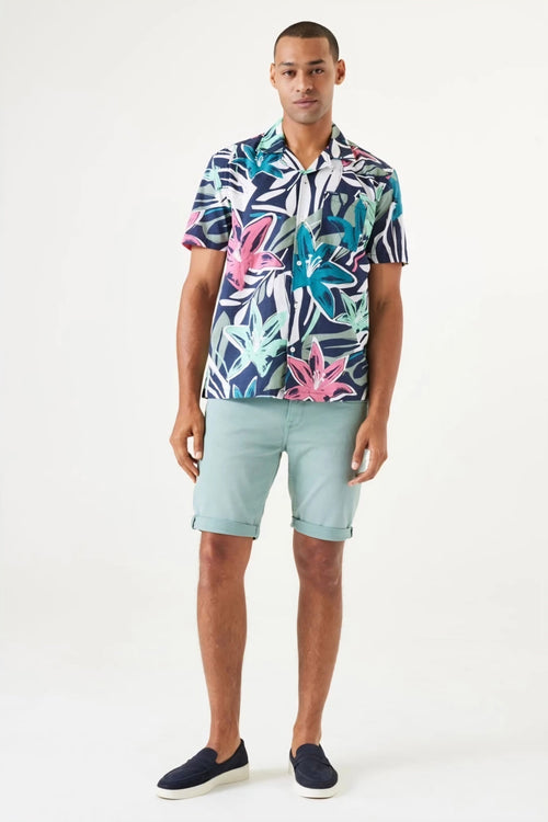 Chemise Paddington Bleu Marine Manches Courtes