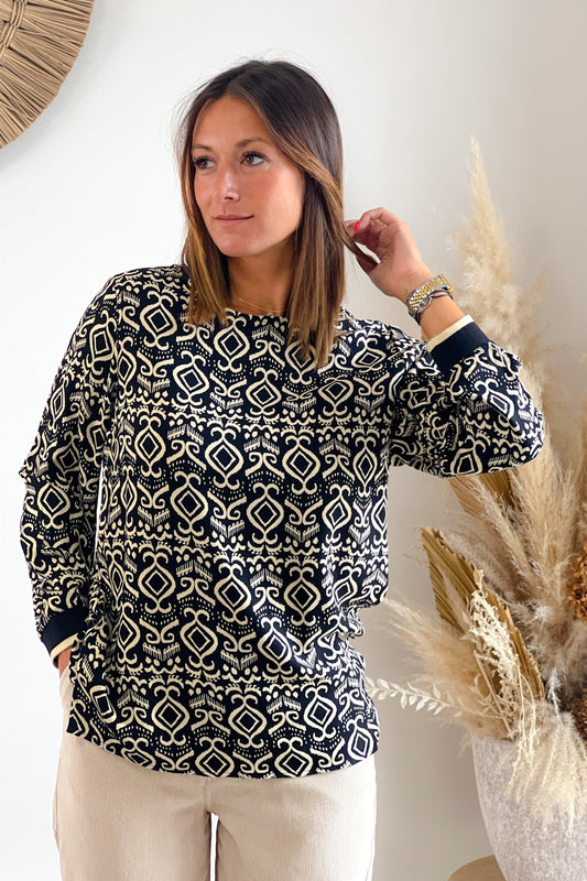 Top Ania Noir/beige Garcia