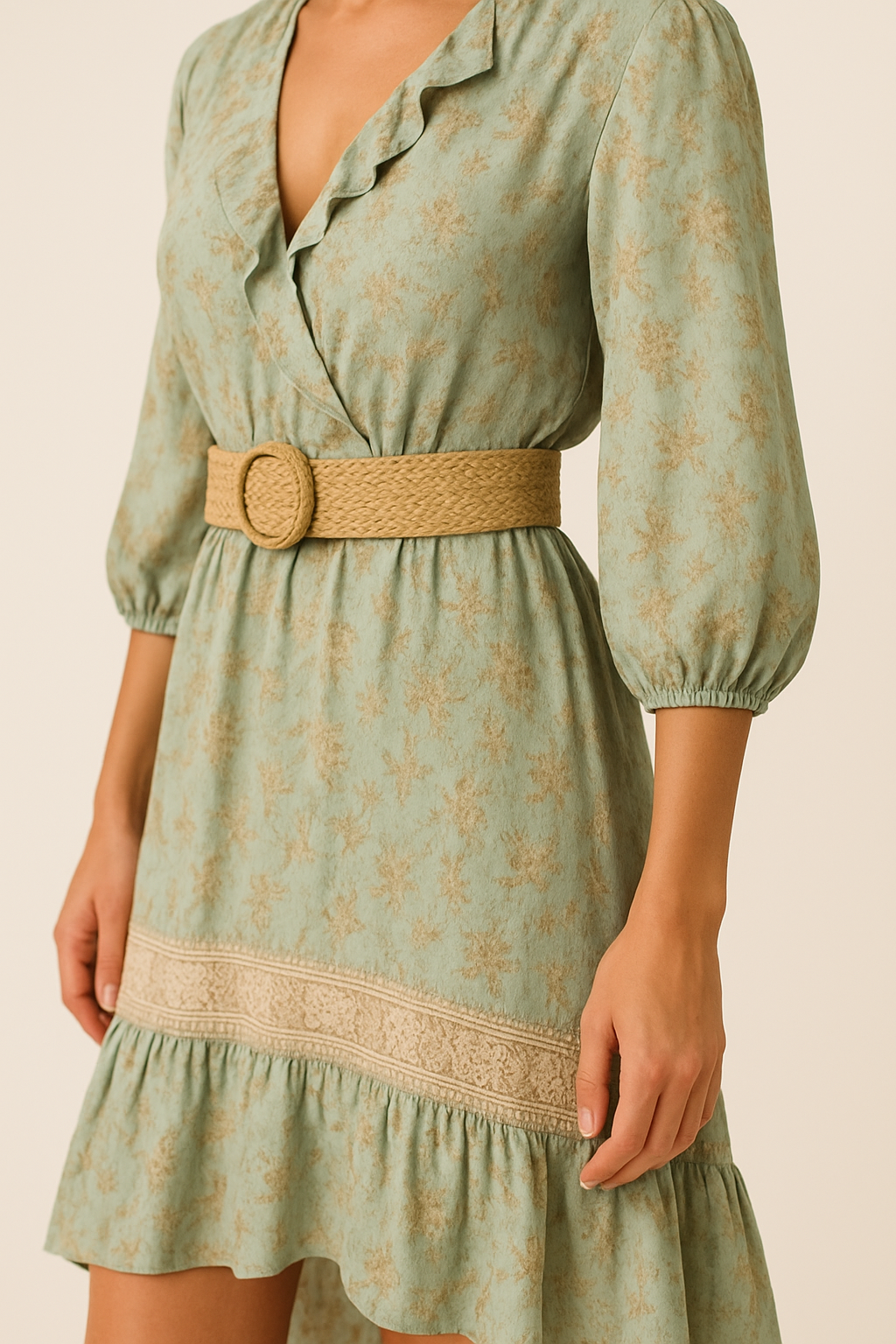 Asine™ | Robe Florale Élégante En Lin