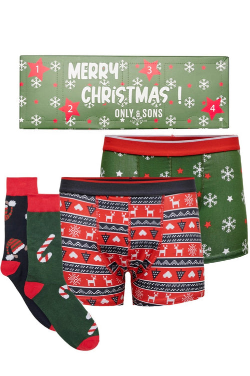 Box Xmas Boxer + chaussettes ONLY AND SONS