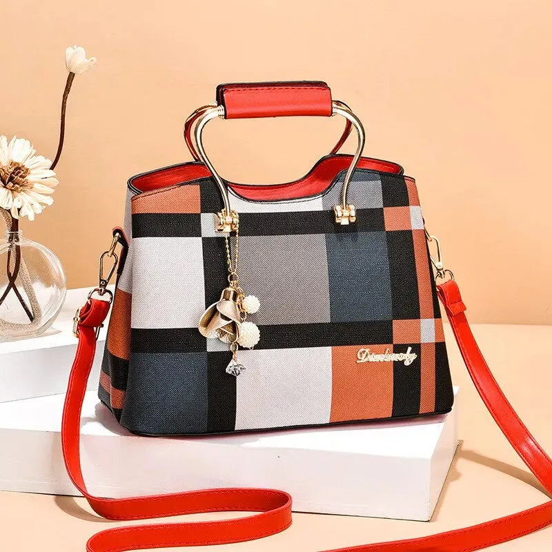 Sac à main femme élégant en similicuir, style SQUARE, polyvalent et chic