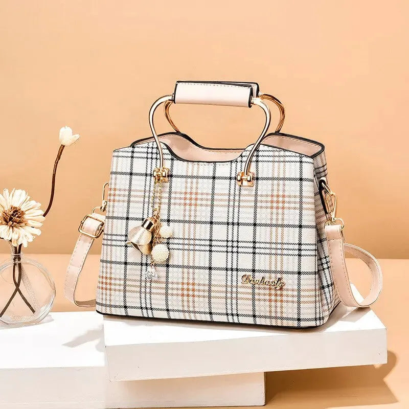 Sac à main femme élégant en similicuir, style SQUARE, polyvalent et chic