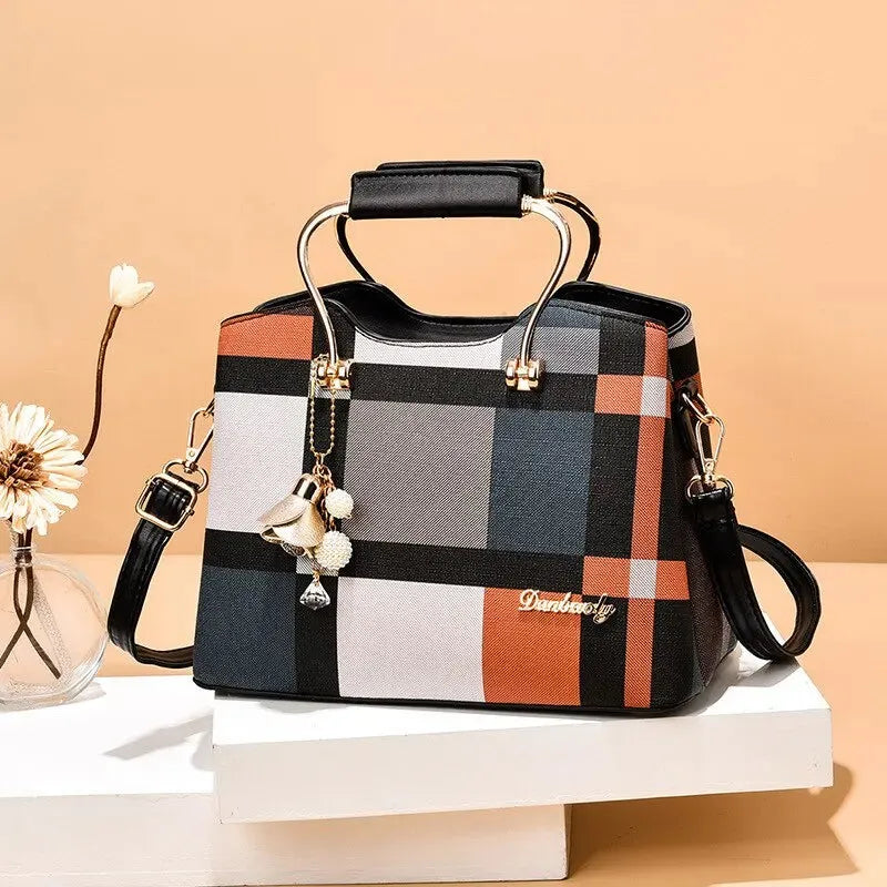 Sac à main femme élégant en similicuir, style SQUARE, polyvalent et chic