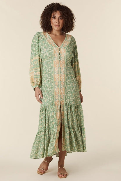 Pauline Laurent® | robe maxi imprimée avec boutons
