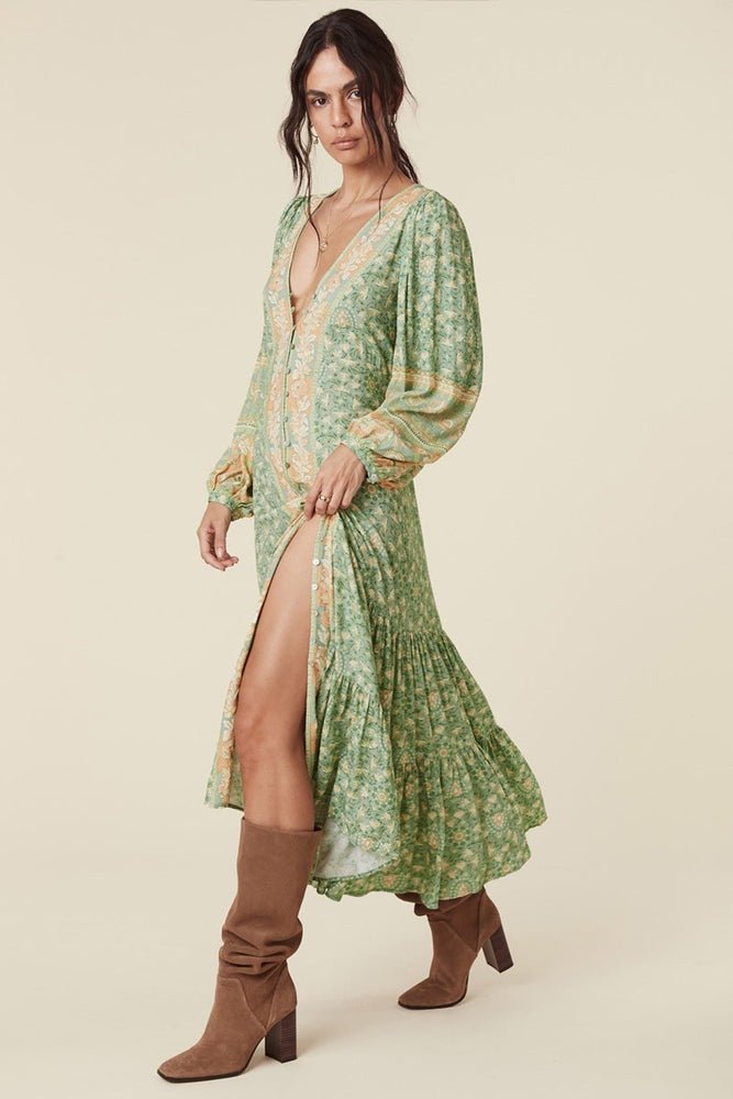 Pauline Laurent® | robe maxi imprimée avec boutons