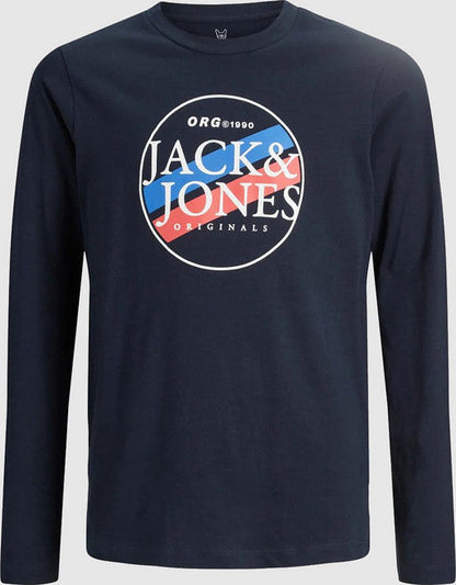 T-Shirt JORCODYY TEE LS CREW NECK JNR Bleu Marine