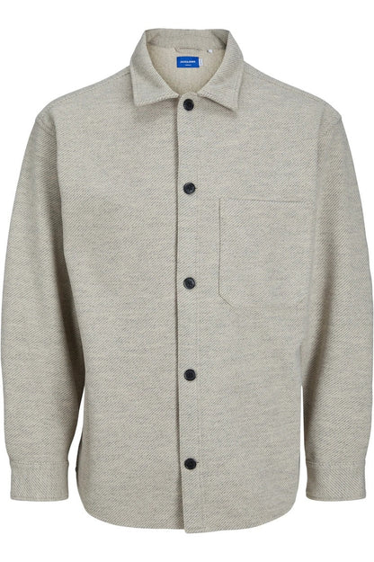 Chemise JORZAC MELANGE OVERSHIRT LS Beige