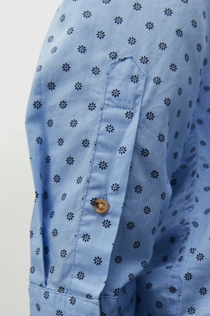 Chemise JJETREKOTA DETAIL SHIRT LS SN bleue