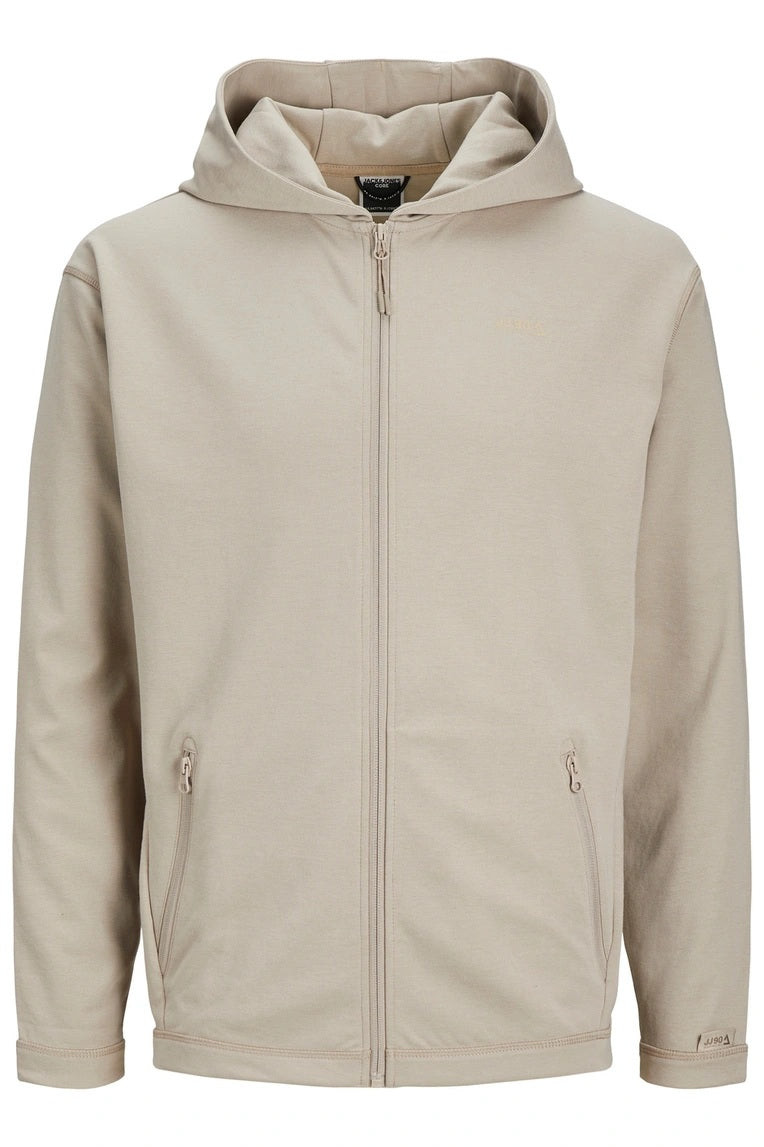 Gilet à Capuche JCOCLOUD SWEAT ZIP Beige