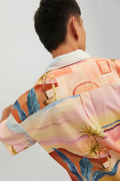 Chemise JORLANDSCAPE SHIRT Rose