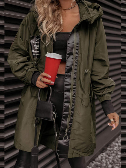 Veste à capuche et manches longues pour femme