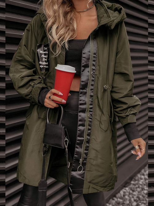 Veste à capuche et manches longues pour femme