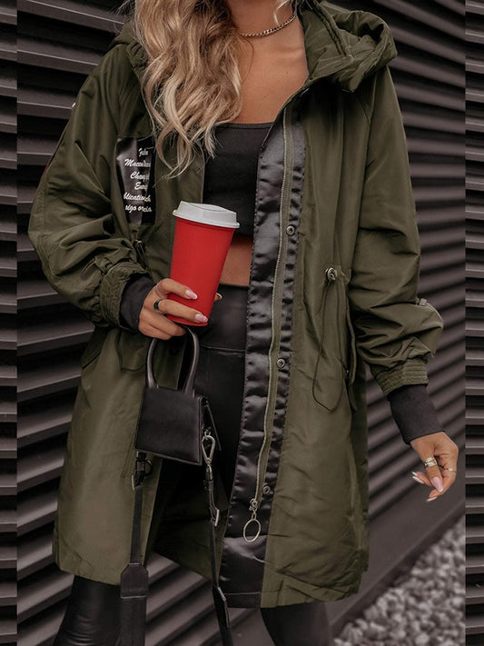 Veste à capuche et manches longues pour femme