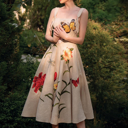 Pauline Laurent® | Robe à lanières de jonquilles