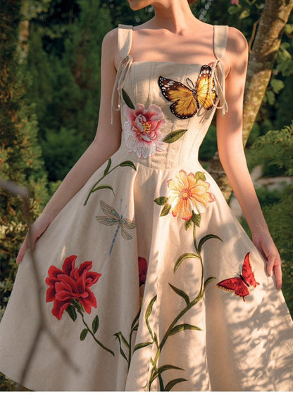 Pauline Laurent® | Robe à lanières de jonquilles