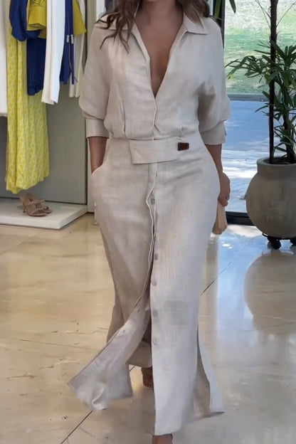 Arwen™ - Robe maxi avec décolleté en