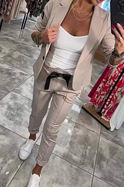 Tracy™ | Ensemble Blazer et Pantalon Fluide