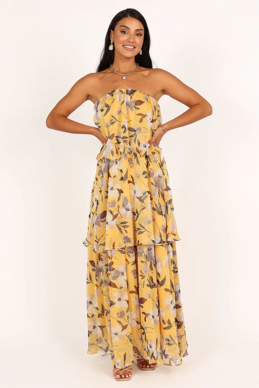 Pauline Laurent® | Robe maxi bustier multicouche