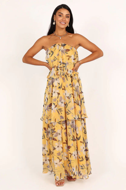Pauline Laurent® | Robe maxi bustier multicouche