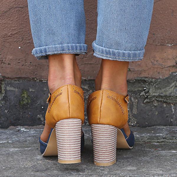 Chaussures à bout fermé et à talon bloc femmes