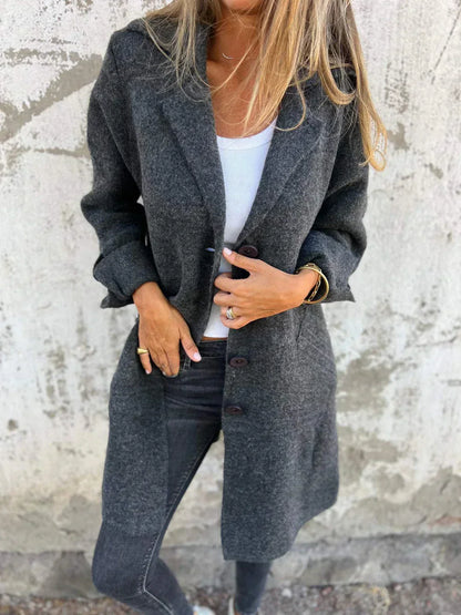 ESTELLE™ | Manteau en laine avec boutons