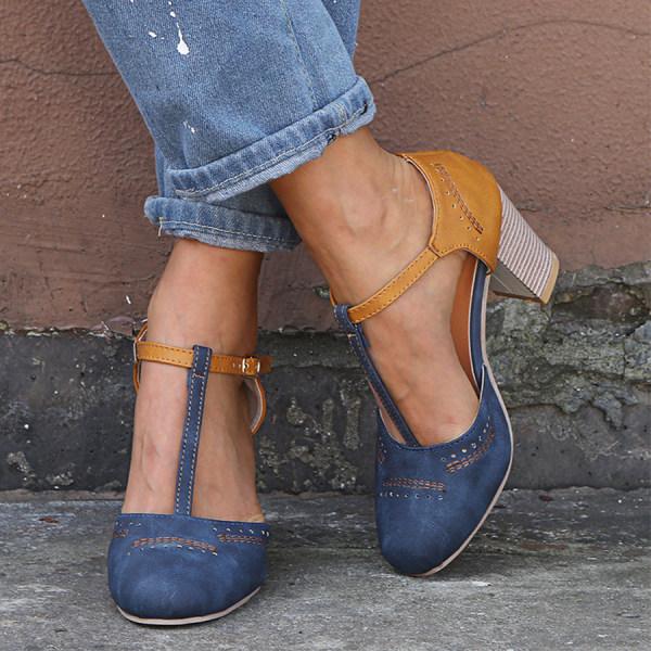 Chaussures à bout fermé et à talon bloc femmes