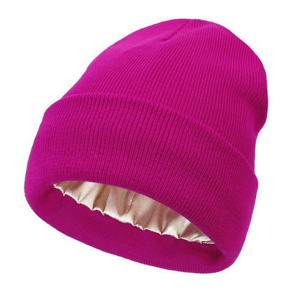 Bonnet Doublé En Satin Ultra Chaud