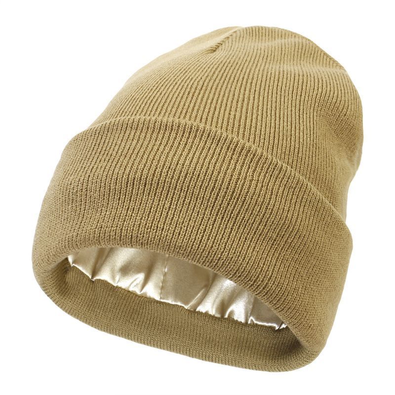 Bonnet Doublé En Satin Ultra Chaud