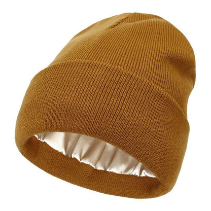 Bonnet Doublé En Satin Ultra Chaud