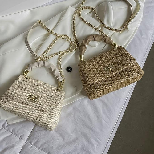Sac à main élégant en fibre naturelle