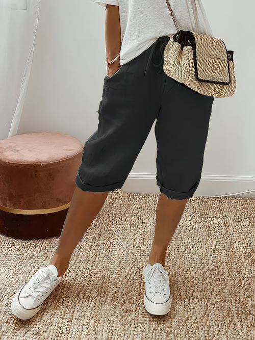 Marthe™ | Short confortable avec ourlet retroussé