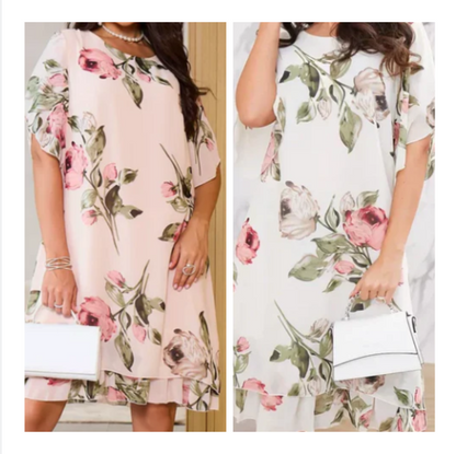 Kalina™ - Robe en mousseline avec pétales de fleurs